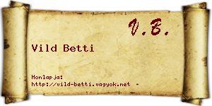 Vild Betti névjegykártya